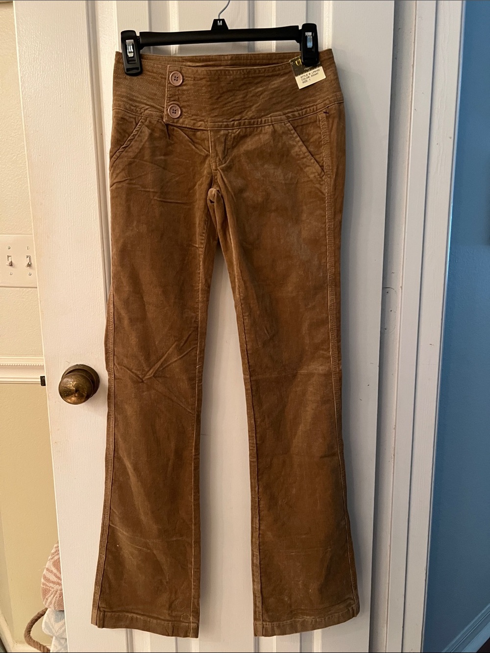 Corduroy Flare Jeans in Warm Brown